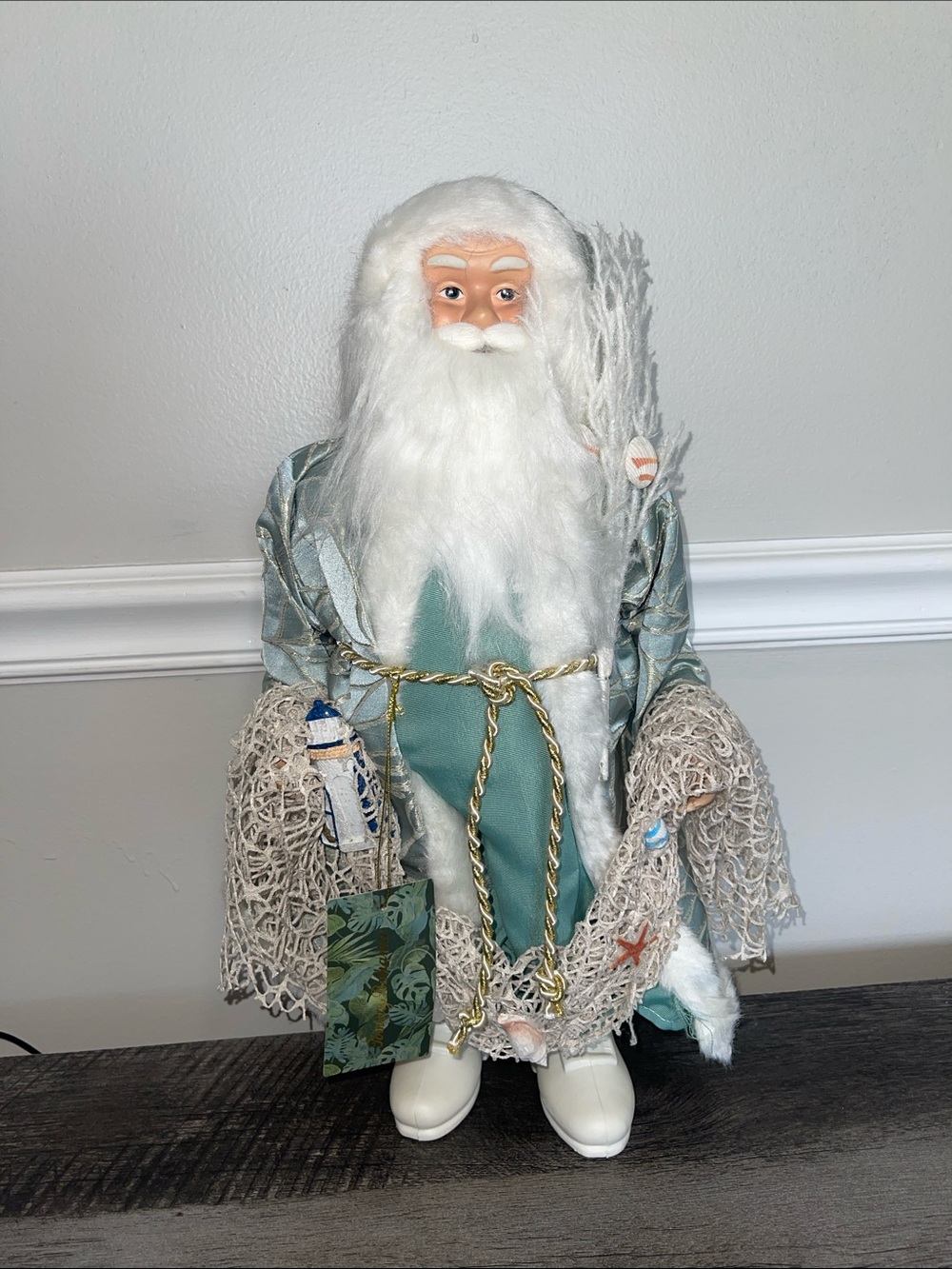 Tommy Bahama Coastal Seafoam Santa Figure - Home Accents Decorative Figurine